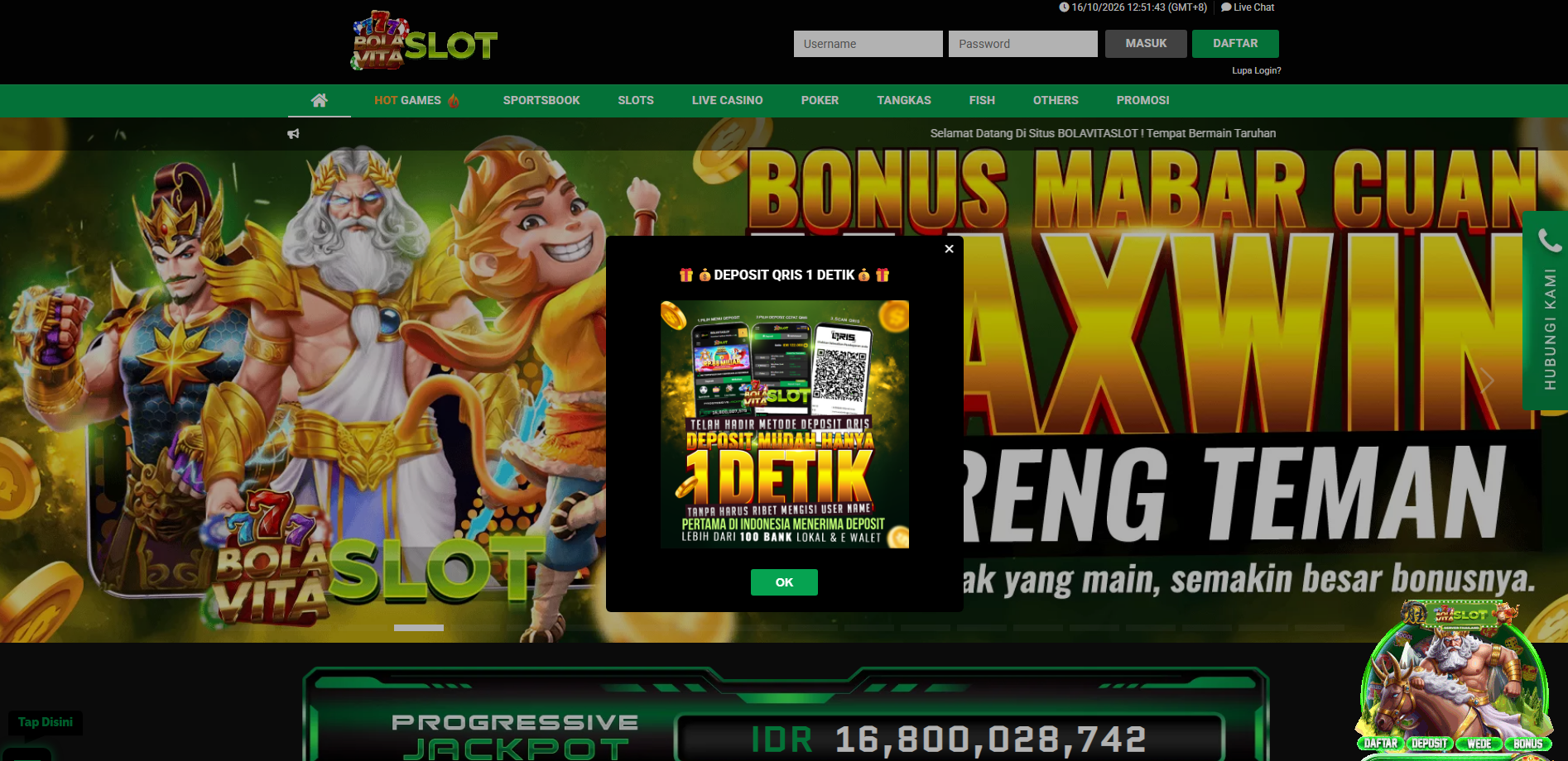 Daftar dan login BOLAVITASLOT di desktop dan smartphone