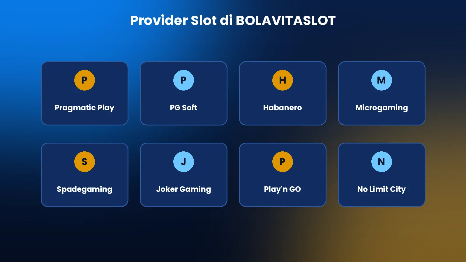 Daftar provider slot di BOLAVITASLOT